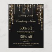 メイクアップアーティストのビジネスパーソナライズされたフライヤー チラシ (正面)