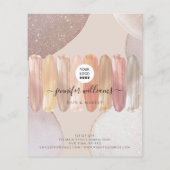 メイクアップアーティストのプロモエレガントニタリーロゴ チラシ (裏面)