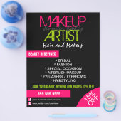 メイクアップアーティストのプロモーション チラシ (シングル)