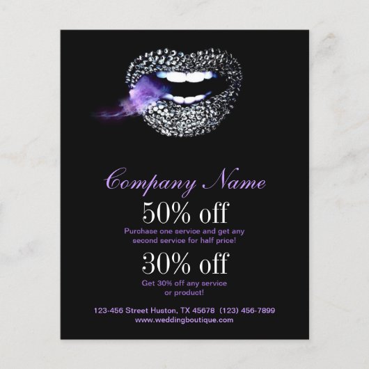 メイクアップアーティストのプロモーション・フライヤー チラシ (正面)