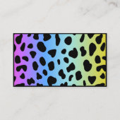 メイクアップアーティストのホログラフィックカラフルQRコード 名刺 (正面)