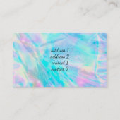 メイクアップアーティストのホログラフィフェイクー 名刺 (裏面)