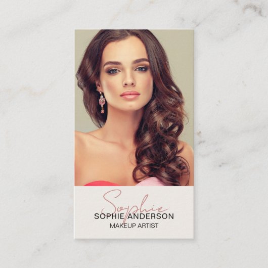 メイクアップアーティストの写真 名刺 (正面)