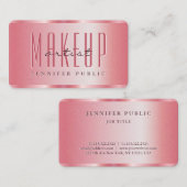 メイクアップアーティストの名刺エレガントバラ金ゴールド 名刺 (正面/裏面)