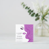 メイクアップアーティストの名刺グリッター効果 スクエア名刺 (スタンド正面)