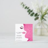 メイクアップアーティストの名刺グリッター効果 スクエア名刺 (スタンド正面)