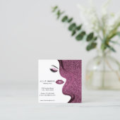 メイクアップアーティストの名刺グリッター効果 スクエア名刺 (スタンド正面)