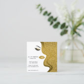 メイクアップアーティストの名刺グリッター効果 スクエア名刺 (スタンド正面)