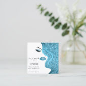 メイクアップアーティストの名刺グリッター効果 スクエア名刺 (スタンド正面)