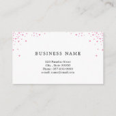 メイクアップアーティストの名刺グリッター効果 名刺 (裏面)