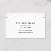 メイクアップアーティストの名刺グリッター効果 名刺 (裏面)