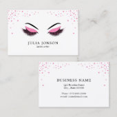 メイクアップアーティストの名刺グリッター効果 名刺 (正面/裏面)