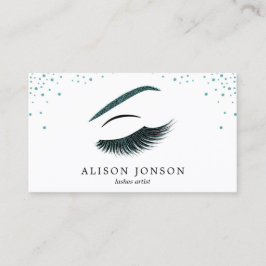 メイクアップアーティストの名刺グリッター効果 名刺