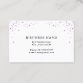 メイクアップアーティストの名刺グリッター効果 名刺 (裏面)