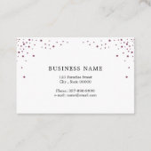 メイクアップアーティストの名刺グリッター効果 名刺 (裏面)