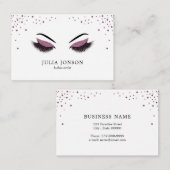 メイクアップアーティストの名刺グリッター効果 名刺 (正面/裏面)