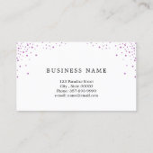 メイクアップアーティストの名刺グリッター効果 名刺 (裏面)