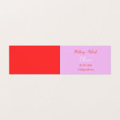 メイクアップアーティストの名刺ピンクと赤 名刺 (外部フラット)