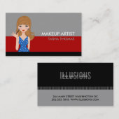 メイクアップアーティストの名刺 名刺 (正面/裏面)