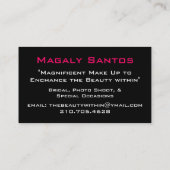 メイクアップアーティストの名刺 名刺 (裏面)