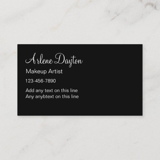 メイクアップアーティストの名刺 名刺 (裏面)