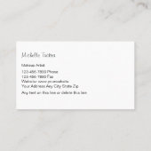 メイクアップアーティストの名刺 名刺 (裏面)