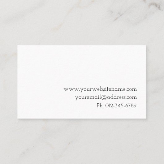 メイクアップアーティストの名刺 |署名スクリプト 名刺 (裏面)