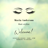 メイクアップアーティストの営業時間歓迎 ウィンドウサイン (シート3)