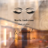 メイクアップアーティストの営業時間歓迎 ウィンドウサイン (シート2)