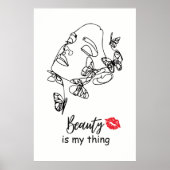 メイクアップアーティストの壁アート、美容師 美容院 ポスター (正面)