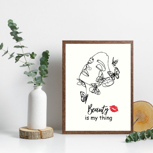 メイクアップアーティストの壁アート、美容師 美容院 ポスター