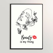 メイクアップアーティストの壁アート、美容師 美容院 ポスター