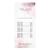 メイクアップアーティストの水彩画 |フェイクグリッター価格表 ラックカード (正面)