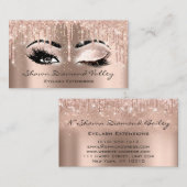 メイクアップアーティストの点滅開いた目を閉じたコンフェット 名刺 (正面/裏面)