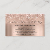 メイクアップアーティストの点滅開いた目を閉じたコンフェット 名刺 (裏面)