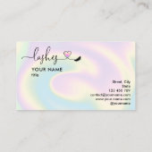 メイクアップアーティストの目がユニコーンホログラフィックを点滅 名刺 (裏面)