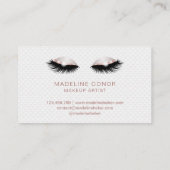 メイクアップアーティストの目のバラ金ゴールドグリッター ロイヤリティカード (裏面)