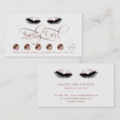 メイクアップアーティストの目のバラ金ゴールドグリッター ロイヤリティカード (正面/裏面)