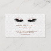 メイクアップアーティストの目のバラ金ゴールドグリッター 名刺 (裏面)