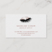 メイクアップアーティストの目のバラ金ゴールドグリッター 名刺 (裏面)