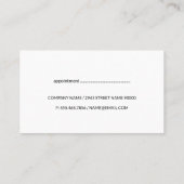 メイクアップアーティストの筆 予約カード (裏面)