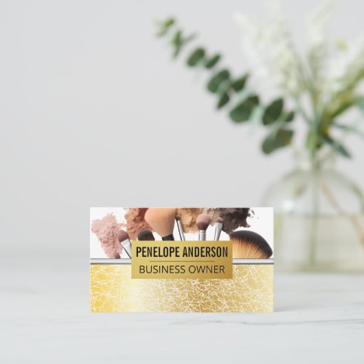 メイクアップアーティストの組み合わせブラシ 名刺 (スタンド正面)