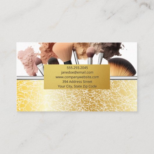 メイクアップアーティストの組み合わせブラシ 名刺 (裏面)