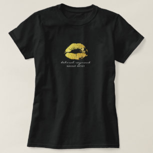 メイクアップアーティストの金ゴールドの美しいダーク Tシャツ