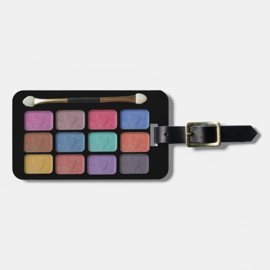 メイクアップアーティストのeyeshadows palettedigital デザイン ラゲッジタグ (正面横)