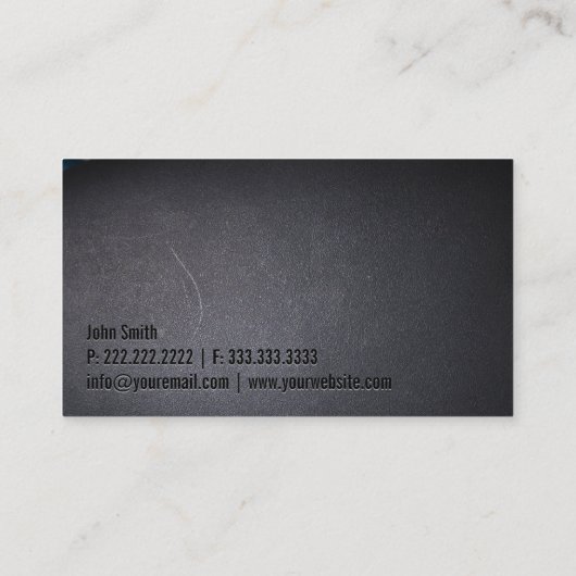 メイクアップアーティストはっきりした文字エレガントダーク 名刺 (裏面)