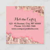 メイクアップアーティストまつげエクステンションまぶし眉 スクエア名刺 (裏面)