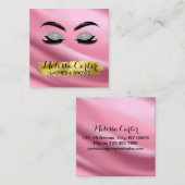 メイクアップアーティストまつげエクステンションまぶし眉 スクエア名刺 (正面/裏面)