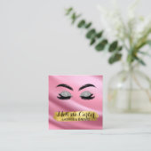 メイクアップアーティストまつげエクステンションまぶし眉 スクエア名刺 (スタンド正面)