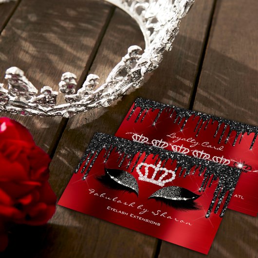 メイクアップアーティストまつげエクステンション黒ドリップスVIP 名刺